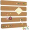 Felt Pin Board Bar Strips Bulletin Board for Bedrooms Offices Home Wall Decoration (Brown) 12.99 x 1.97 inches